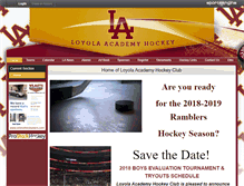 Tablet Screenshot of loyolahockey.com